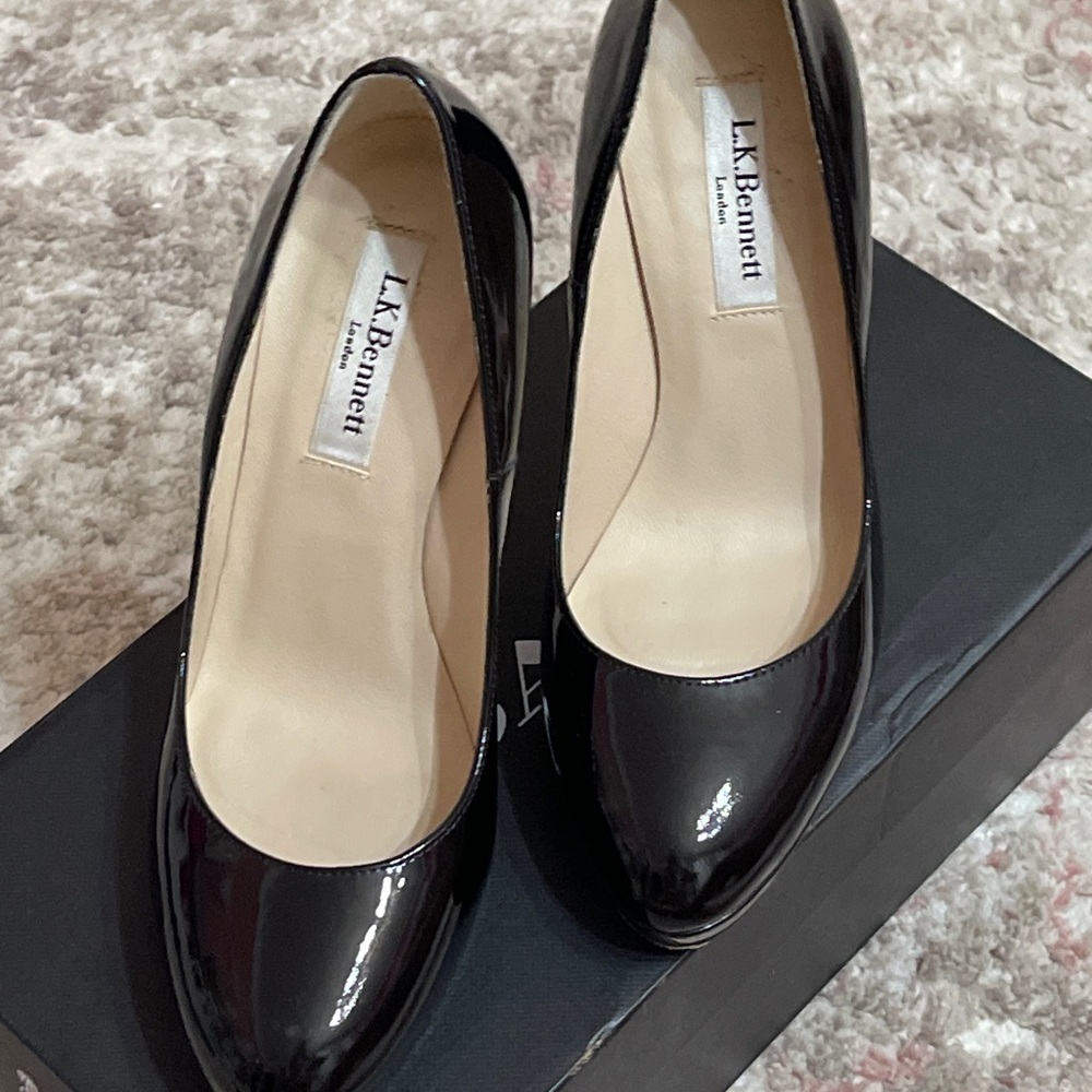 LK Bennett Black Patent Leather Heels